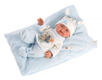 Llorens 26311 New Born chlapček realistická bábika bábätko s celovinylovým telom 26 cm
