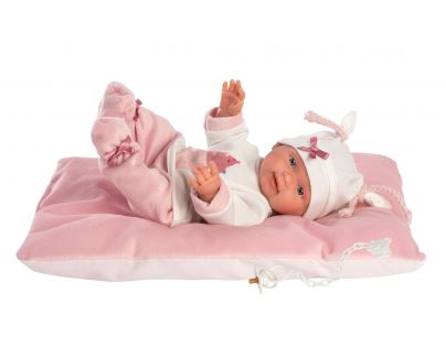 Llorens 26312 New Born dievčatko realistická bábika bábätko s celovinylovým telom 26 cm