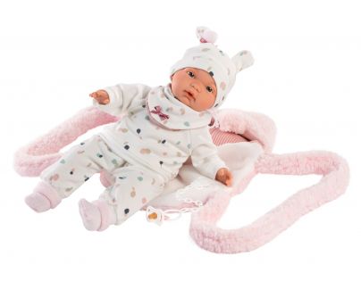 Llorens 38946 Joelle realistická bábika so zvukmi a mäkkým látkovým telom 38 cm