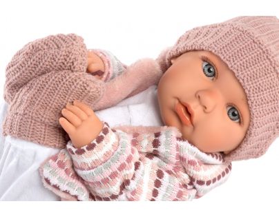 Llorens 42406 Baby Julia realistická bábika so zvukmi a mäkkým látkovým telom 42 cm