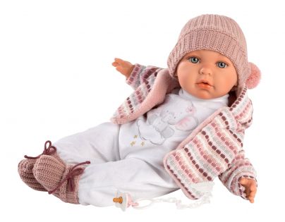 Llorens 42406 Baby Julia realistická bábika so zvukmi a mäkkým látkovým telom 42 cm