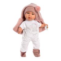 Llorens 42406 Baby Julia realistická bábika so zvukmi a mäkkým látkovým telom 42 cm 2