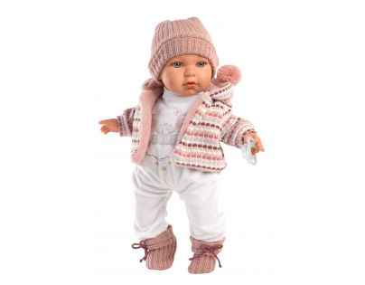 Llorens 42406 Baby Julia realistická bábika so zvukmi a mäkkým látkovým telom 42 cm