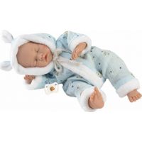 Llorens 63301 Little baby spiaca realistická bábika bábätko s mäkkým látkovým telom 32 cm 5