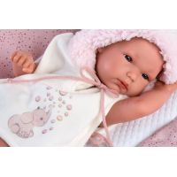 Llorens New Born Dievčatko realistická bábika Bábätko s celovinylovým telom 35 cm 5