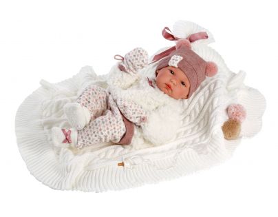 Llorens 63576 New Born dievčatko realistická bábika bábätko s celovinylovým telom 35 cm