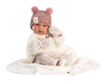 Llorens 63576 New Born dievčatko realistická bábika bábätko s celovinylovým telom 35 cm