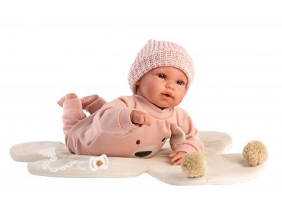Llorens 63644 New Born realistická bábika bábätko so zvukmi a mäkkým látkovým telom 36 cm