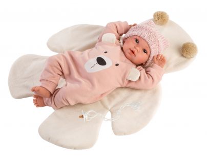 Llorens 63644 New Born realistická bábika bábätko so zvukmi a mäkkým látkovým telom 36 cm