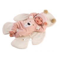 Llorens 63644 New Born realistická bábika bábätko so zvukmi a mäkkým látkovým telom 36 cm 2