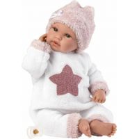 Llorens 63648 New born realistická bábika bábätko so zvukmi a mäkkým látkovým telom 36 cm