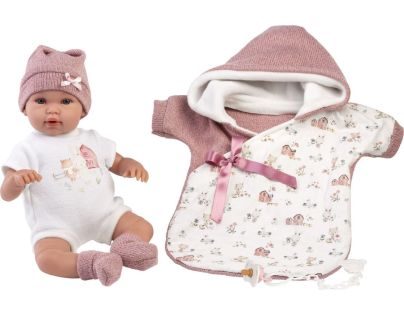 Llorens 63650 Realistická bábika bábätko so zvukmi a mäkkým látkovým telom 36 cm