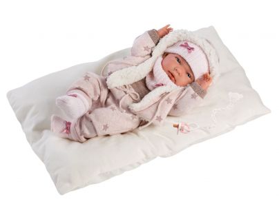 Llorens 73882 New Born dievčatko realistická bábika bábätko s celovinylovým telom 40 cm