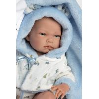 Llorens 73897 New born chlapček realistická bábika bábätko s celovinylovým telom 40 cm 4