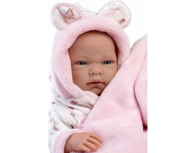 Llorens 73898 New born dievčatko realistická bábika bábätko s celovinylovým telom 40 cm