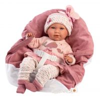 Llorens 74014 New Born realistická bábika bábätko so zvukmi a mäkkým látkovým telom 42 cm