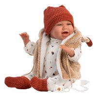 Llorens 74018 New Born realistická bábika bábätko so zvukmi a mäkkým látkovým telom 42 cm 2