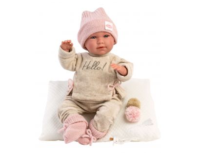 Llorens 74020 New Born realistická bábika bábätko so zvukmi a mäkkým látkovým telom 42 cm