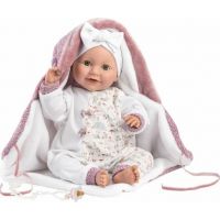 Llorens 74040 New born žmurkací realistická bábika bábätko so zvukmi a mäkkým látkovým telom 42 cm 2