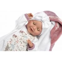 Llorens 74040 New born žmurkací realistická bábika bábätko so zvukmi a mäkkým látkovým telom 42 cm 4
