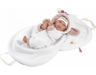 Llorens 74048 New born realistická bábika bábätko so zvukmi a mäkkým látkovým telom 42 cm