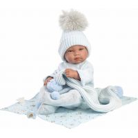 Llorens 84337 New born chlapček realistická bábika bábätko s celovinylovým telom 43 cm 3