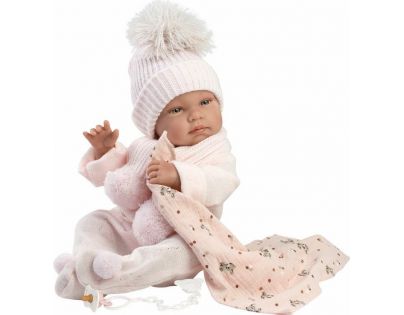 Llorens 84338 New born dievčatko realistická bábika bábätko s celovinylovým telom 43 cm