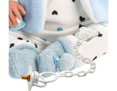 Llorens 84439 bábika Bábätko sa zvuky a mäkkým látkový telom 44 cm