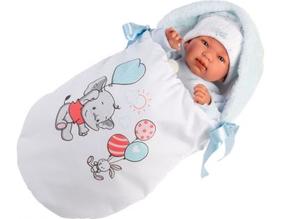Llorens 84451 bábika Bábätko sa zvuky a mäkkým látkový telom 44 cm