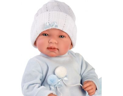 Llorens 84451 bábika Bábätko sa zvuky a mäkkým látkový telom 44 cm