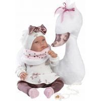 Llorens 84456 New born realistická bábika bábätko so zvukmi a mäkkým látkovým telom 44 cm 2