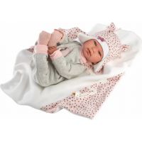 Llorens New Born Realistická Bábika bábätko so zvukmi a mäkkým látkovým telom 44 cm 2