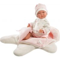 Llorens Obleček pre bábiku bábätko New born overal ružový 40 - 42 cm 6