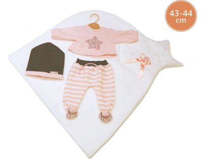 Llorens M843-26 Oblečenie pre bábiku bábätko New born veľkosti 43-44 cm