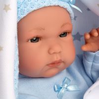 Llorens bábika New Born chlapček v modrej čiapke 4