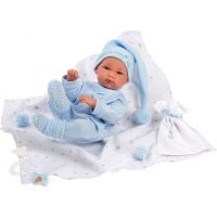 Llorens bábika New Born chlapček v modrej čiapke 3