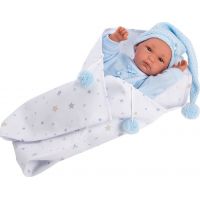 Llorens bábika New Born chlapček v modrej čiapke 2