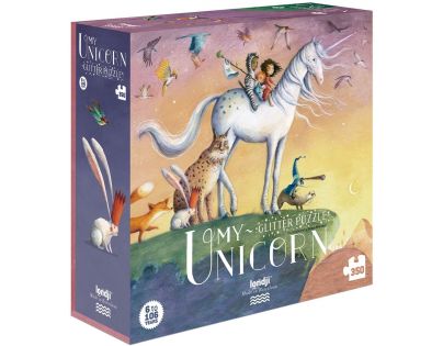 Londji Puzzle trblietavé Unicorn 350 dielikov