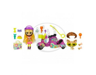 Hasbro 21462 - Littlest Pet Shop - Panenka Blythe se skútrem a zvířátkem