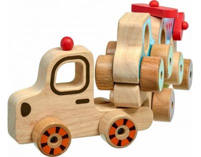 Lucy & Leo Drevená skladačka Môj prvý kamión 4 diely