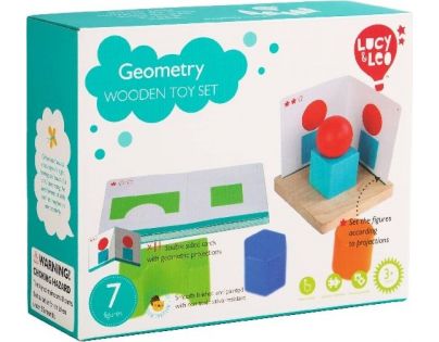 Lucy & Leo Jednoduchá geometria drevená hra
