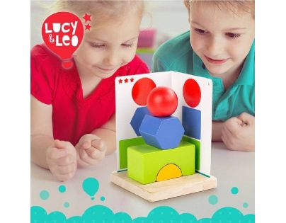 Lucy & Leo Jednoduchá geometria drevená hra