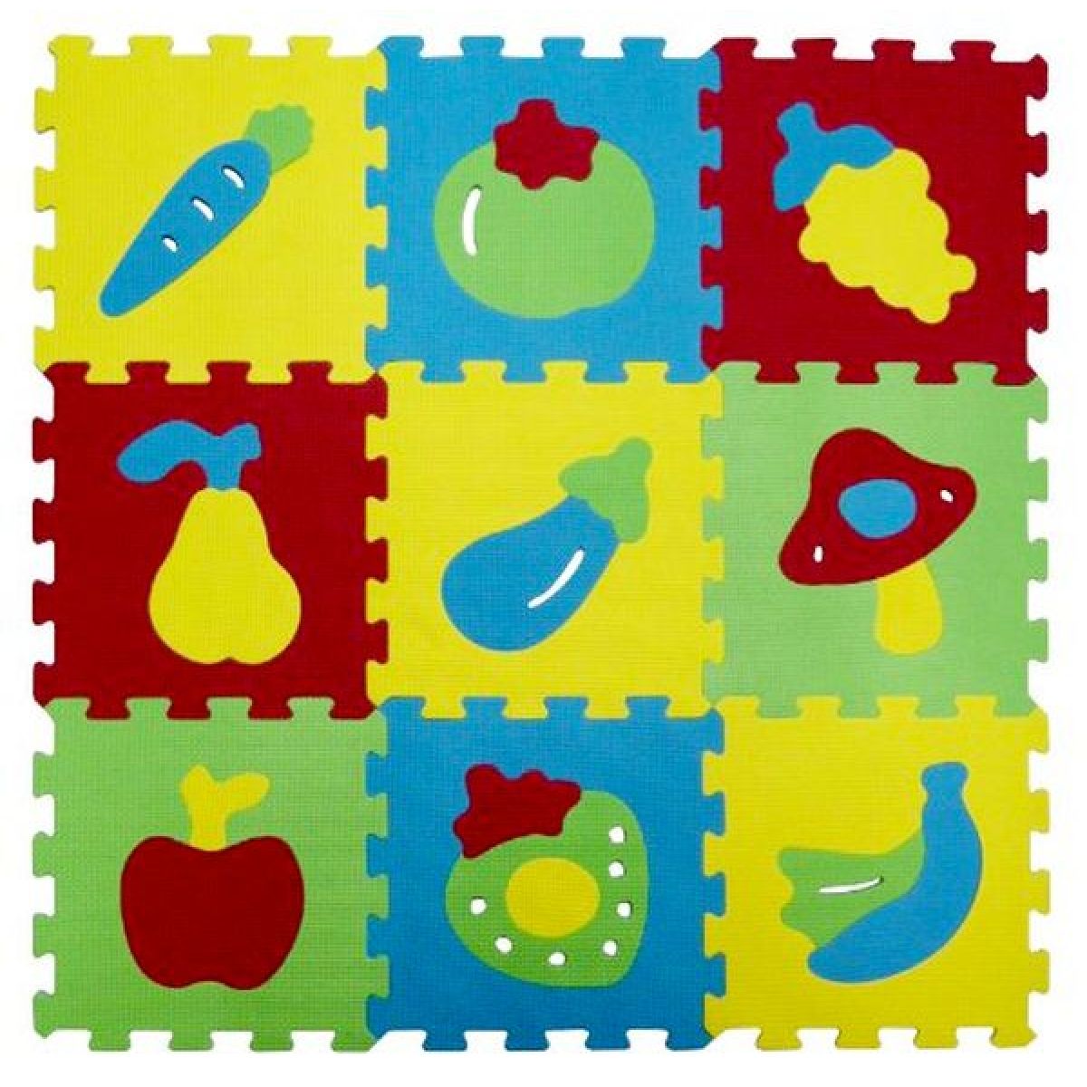 Ludi Puzzle pěnové 84x84 cm ovoce a zelenina