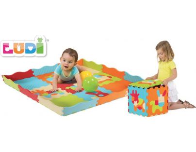 Ludi Puzzle penové Zvieratká 120 x 120 cm