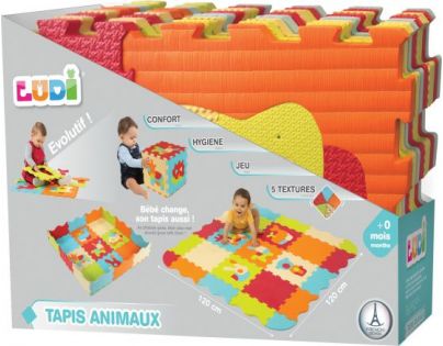 Ludi Puzzle penové Zvieratká 120 x 120 cm