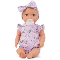 LullaBaby Bábika 35 cm v overale s čelenkou Floral Lila 2