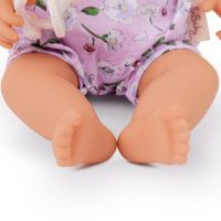 LullaBaby Bábika 35 cm v overale s čelenkou Floral Lila 6