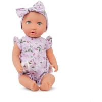 LullaBaby Bábika 35 cm v overale s čelenkou Floral Lila 3