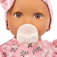 LullaBaby Bábika 35 cm v overale s čelenkou Floral Pink 4