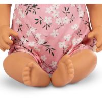 LullaBaby Bábika 35 cm v overale s čelenkou Floral Pink 5